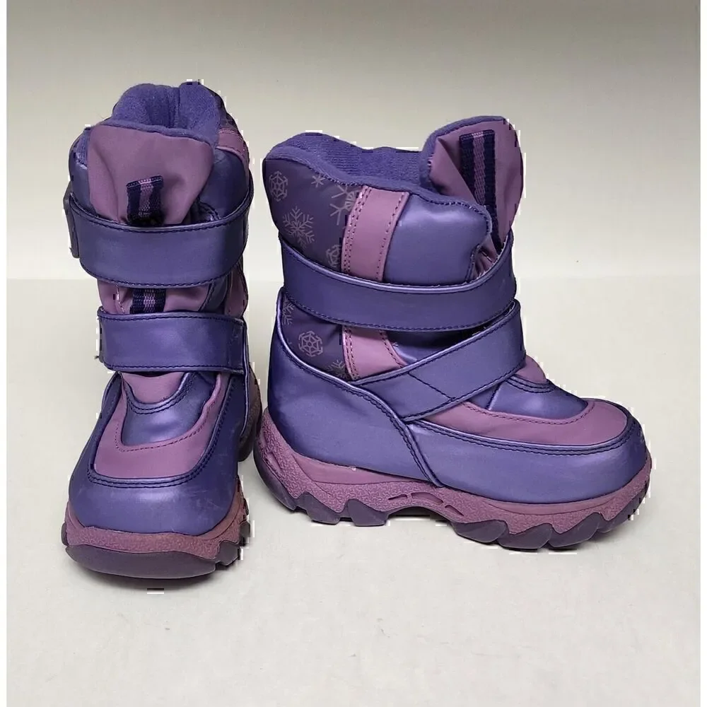 Girls Ophelia Purple Snow/Winter Boots 8  Insulated Nylon Vinyl Fleece Lining